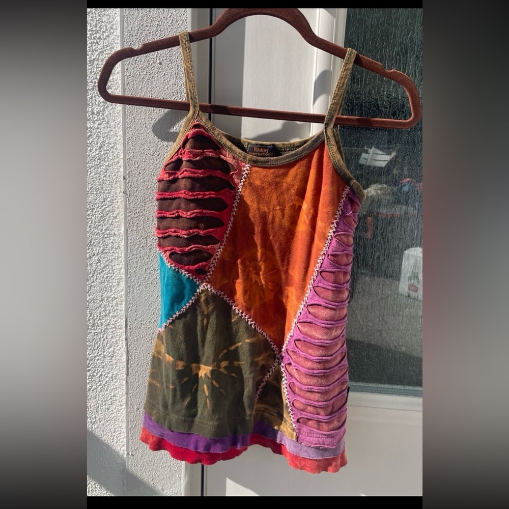Rising International Multicolor Patchwork Tank Top - Picture 3 of 4